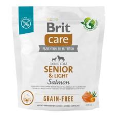 Brit Care Grain Free Senior & Light Salmon для собак з лососем 1 кг