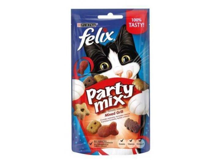 Лакомство Felix Party Mix Mixed Grill для кошек курица говядина лосось 80г Лакомство Felix Party Mix Mixed Grill для кошек курица говядина лосось 80г