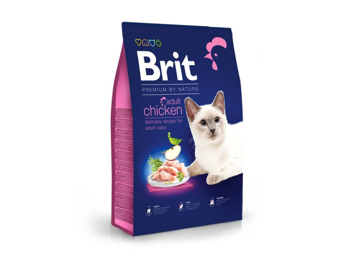 Brit Premium Adult Chicken для кішок з куркою 8 кг