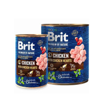 Brit Premium by Nature з курячими серцями для собак 400 г