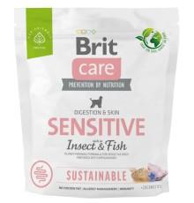 Brit Care Dog Sustainable Sensitive Fish для собак з чутливим травленням, риба та комахи 1 кг