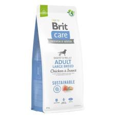 Brit Care Dog Sustainable Adult Large для собак крупных пород с курицей и насекомыми 12 кг
