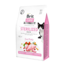 Brit Care Cat Grain Sterilized Sensitive Rabbit для стерилізованих кішок з кроликом 400 г