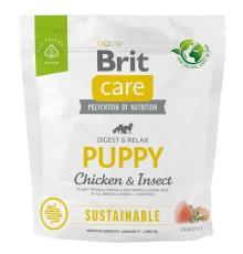 Brit Care Dog Sustainable Puppy Chicken для щенков с курицей и насекомыми 1 кг