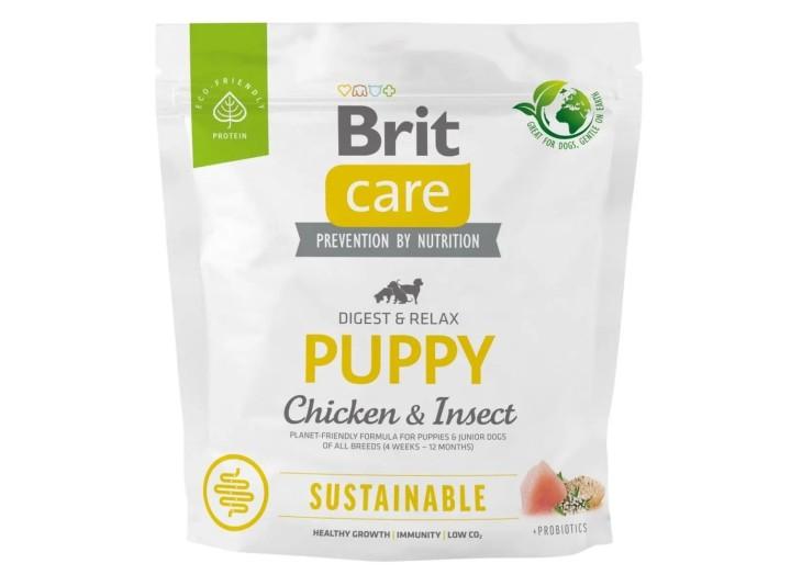 Brit Care Dog Sustainable Puppy Chicken для щенков с курицей и насекомыми 1 кг Brit Care Dog Sustainable Puppy Chicken для щенков с курицей и насекомыми 1 кг
