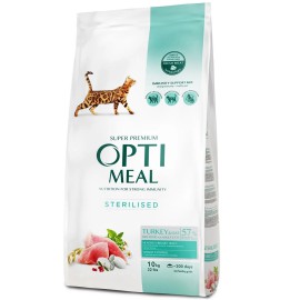 Optimeal Sterilised Turkey для стерилізованих кішок з індичкою 10 кг