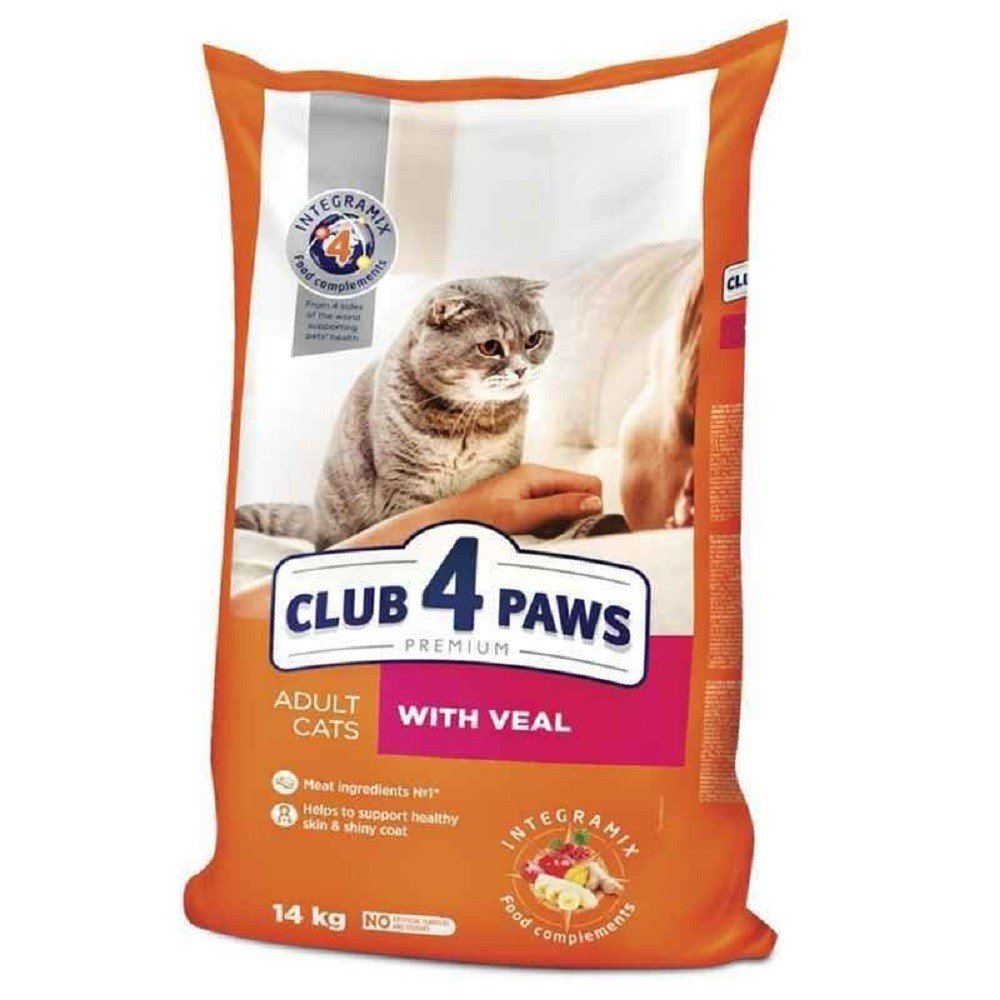 Клуб 4 Лапи Premium Veal для кішок з телятиною 14 кг