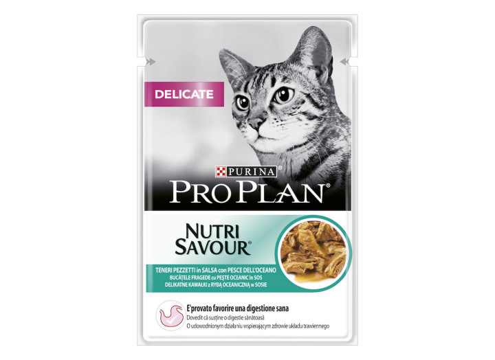 Purina Pro Plan Delicate NutriSavour шматочки з рибою для котів 85 г
