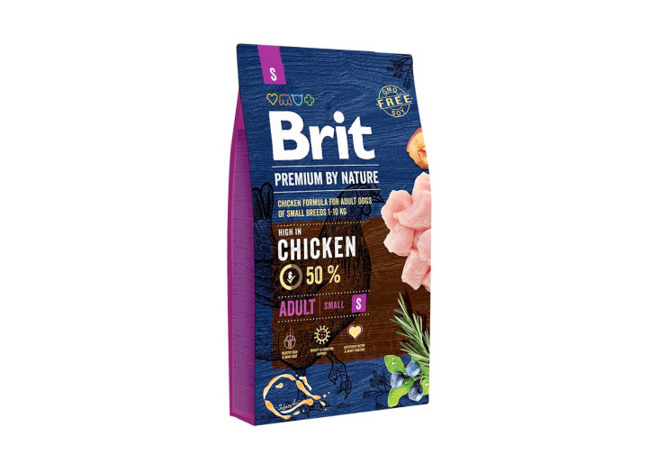Brit Premium Adult Small S для собак з куркою 8 кг