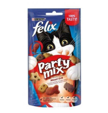 Ласощі Felix Party Mix Mixed Grill для кішок куряча яловичина лосось 80г