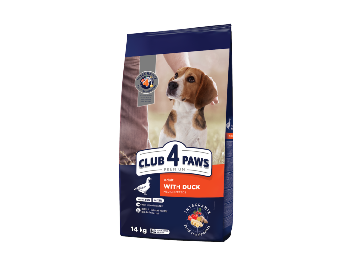 Клуб 4 Лапи Premium Medium Duck для собак середніх порід з качкою 14 кг