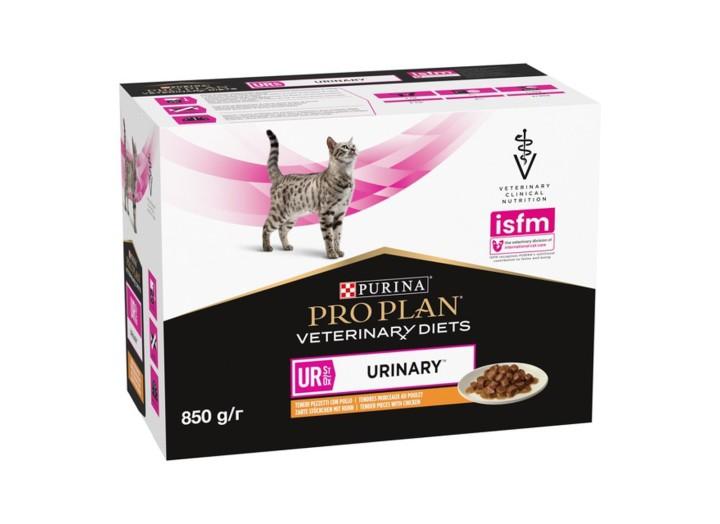 Purina Veterinary Diets UR Urinary Feline для кошек с курицей 10х80 г