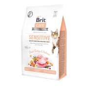 Brit Care Cat Grain Free Sensitive для стерилізованих кішок з індичкою та лососем 400 г