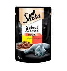 Sheba Slices для кішок з куркою та яловичиною в соусі 12*85 г
