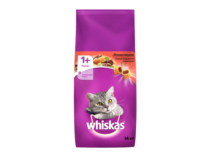 Whiskas для кішок з яловичиною 14 кг