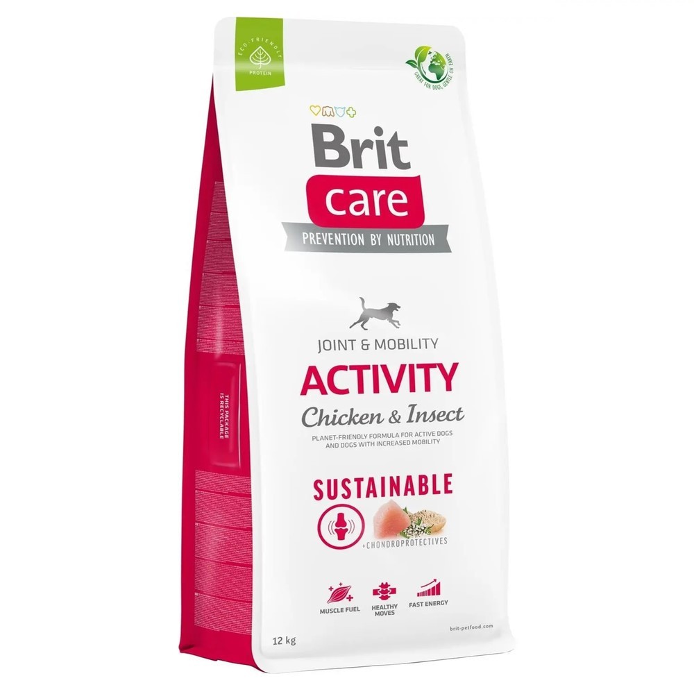 Brit Care Dog Sustainable Activity Chicken для собак з куркою та комахою 12 кг