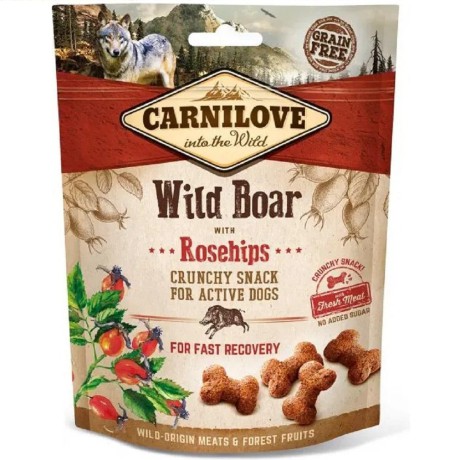 Ласощі для собак Carnilove Dog Crunchy Snack, дикий кабан та шипшина 200 г (100407)