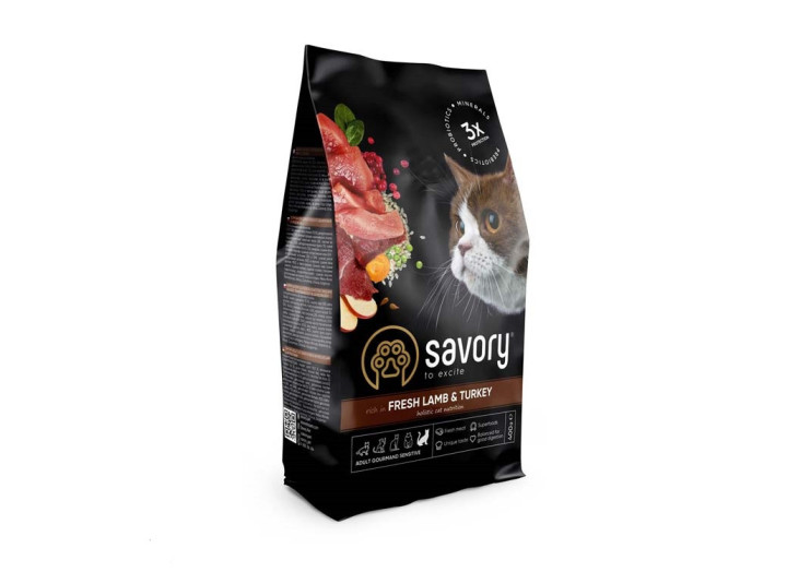 Savory Sensitive Digestion Fresh Lamb & Turkey для кошек с ягненком 2 кг