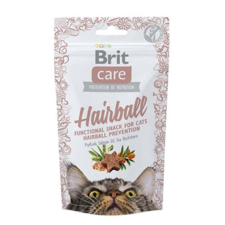 Brit Care Hairball Ласощі для виведення вовни зі шлунка котів 50 г