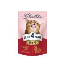 Клуб 4 Лапи Premium Смужки з кроликом в соусі для котів 12х85 г