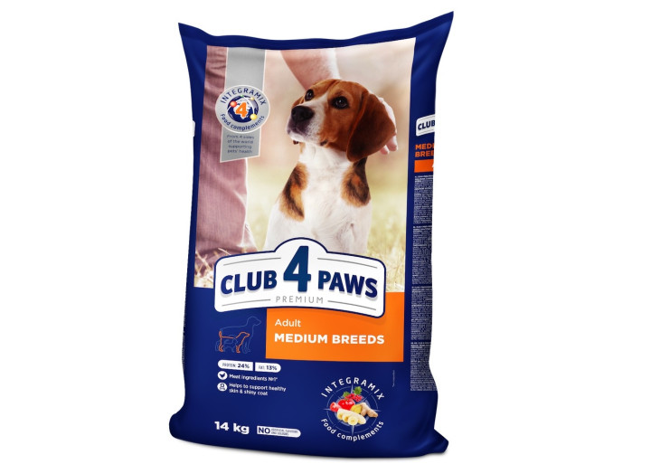 Клуб 4 Лапи Premium Medium для собак середніх порід із куркою 14 кг