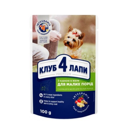 Клуб 4 Лапи Premium Small з куркою для собак 24х100 г