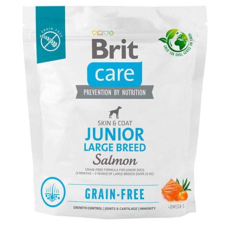 Brit Care GF Junior Large Breed Salmon та Potato для цуценят з лососем 1 кг