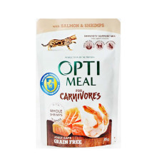 Optimeal Salmon Shrimps для кішок з лососем та креветками в соусі 12х85 г