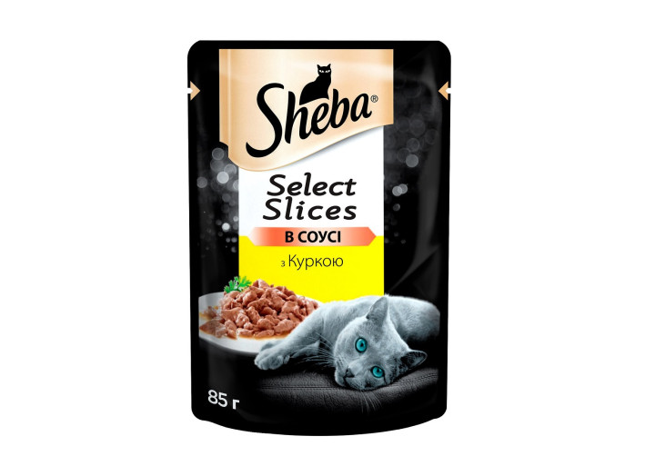 Sheba Slices для кішок з куркою у соусі 12*85 г