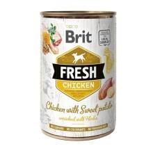 Влажный корм Brit Fresh Chicken Sweet Potato для собак с курицей и бататом 400 г фото