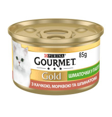 Gourmet Gold для кішок паштет з качкою, морквою та шпинатом 24x85 г