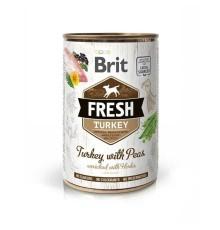 Влажный корм Brit Fresh Turkey Peas для собак с индейкой и горошком 400 г фото