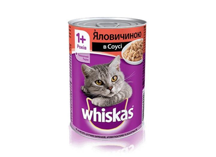 Whiskas шматочки яловичини у соусі 400 г Whiskas шматочки яловичини у соусі 400 г