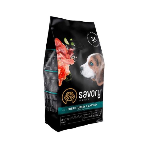 Savory Puppy Turkey Chicken для цуценят з індичкою та куркою 3 кг