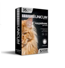 Нашийник протипаразитарний Unicum Premium від бліх та кліщів для кішок 35см