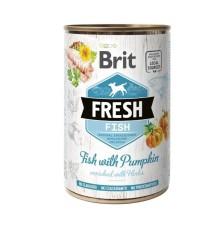 Влажный корм Brit Fresh Fish Pumpkin для собак с рыбой и тыквой 400 г фото