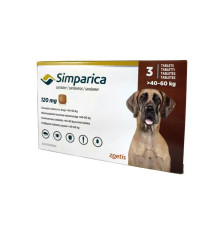 Сімпарика від бліх та кліщів для собак 120 мг від 40 до 60 кг (1таб)