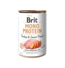 Влажный корм Brit Mono Protein Dog для собак с индейкой и картофелем 400 г фото