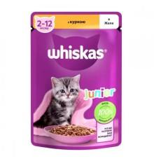 Whiskas Junior пауч для котят с курицей в соусе 28*85 г фото