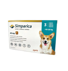 Сімпарика від бліх та кліщів для собак 40 мг від 10 до 20 кг (1таб)