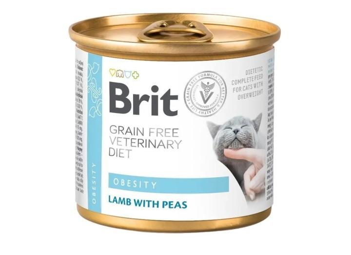 Brit VD Obesity Cat Cans для кішок з ягням та горохом 200 г Brit VD Obesity Cat Cans для кішок з ягням та горохом 200 г