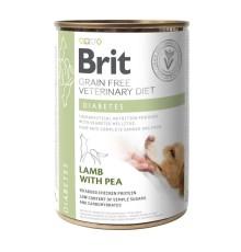 Brit VD Diabets Cans для собак при цукровому діабеті, з ягням та горохом 400 г