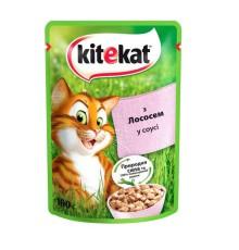 Kitekat пауч для кошек с лососем в соусе 28*85 г