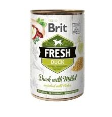 Влажный корм Brit Fresh Duck Millet для собак с уткой и пшеном 400 г фото
