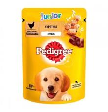 Pedigree junior Сhicken in jelly пауч для собак с курицей в желе 24*100 г фото