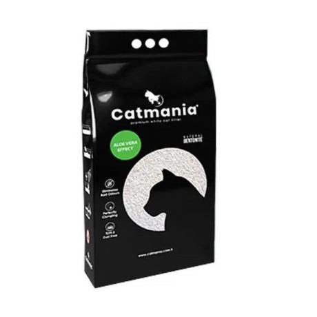 Бентонітовий наповнювач Catmania для кішок із запахом алое вера, зелені гранули, 5 л 4.25 кг