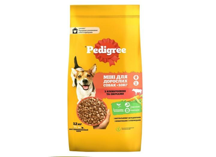 Сухий корм для дорослих собак маленьких порід Pedigree, яловичина та овочі 12 кг Сухий корм для дорослих собак маленьких порід Pedigree, яловичина та овочі 12 кг