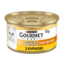 Gourmet Gold Шматочки в соусі для кішок з куркою 24x85 г