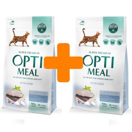 Акція Optimeal Cod Fish для котів зі смаком тріски 700г+700г
