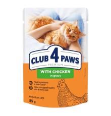 Клуб 4 Лапы Premium с курицей в соусе для кошек 24х85 г фото